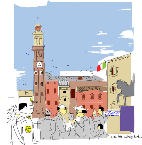 Cartoon: Chinese Officer (medium) by gungor tagged italy