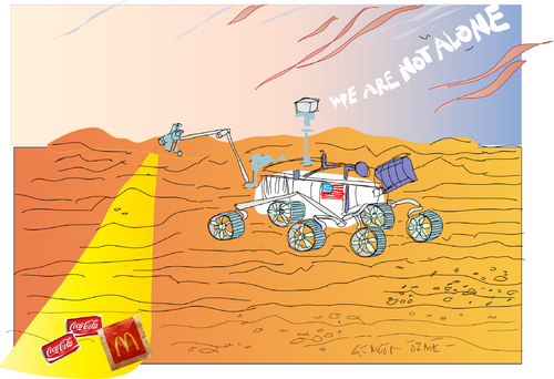 Cartoon: Curiosity (medium) by gungor tagged marsrover