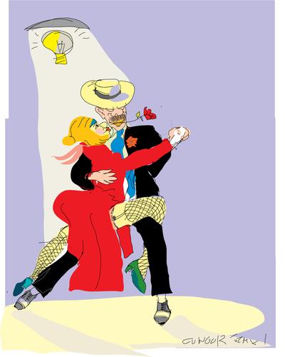 Cartoon: Dancing with star-Tango (medium) by gungor tagged tango