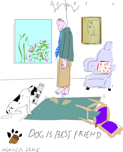 Cartoon: Dog is best friend (medium) by gungor tagged dog,is,good,friend,dog,is,good,friend