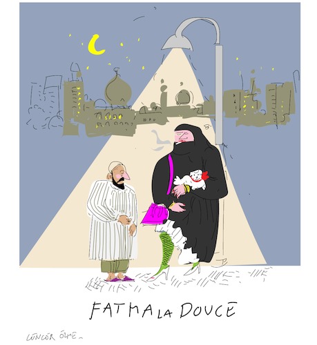 Cartoon: Fatma la Douce (medium) by gungor tagged iraq,iraq,irak,fatma,la,douce,prostitution,sex,hostess