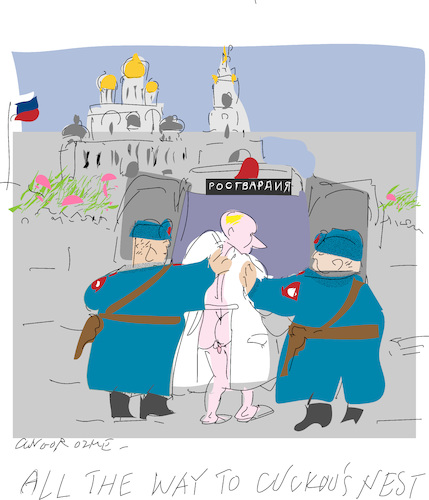 Cartoon: From Kremlin to cuckoo s nest (medium) by gungor tagged ukraine,and,russia,war,ukraine,and,russia,war