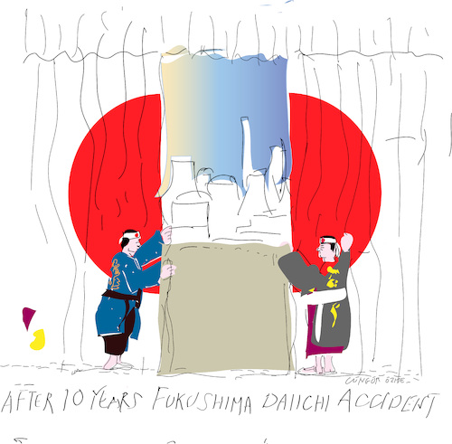 Cartoon: Fukushima Daiichi 2021 (medium) by gungor tagged fukushima,accident,2021,fukushima,accident,2021