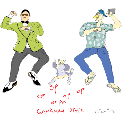 Cartoon: Gangnam Style (medium) by gungor tagged music