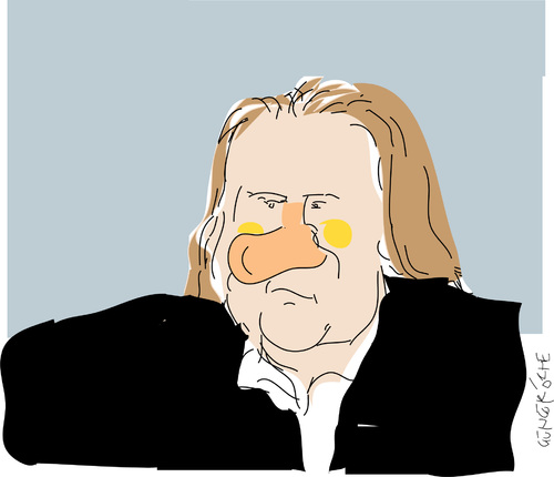 Cartoon: Gerard Depardieu-2 (medium) by gungor tagged france