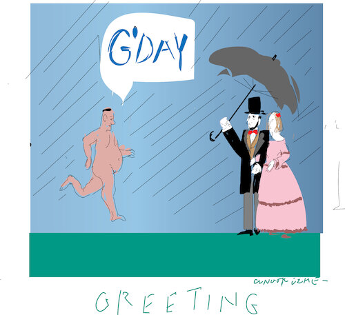 Cartoon: Good day (medium) by gungor tagged commun,greeting,commun,greeting