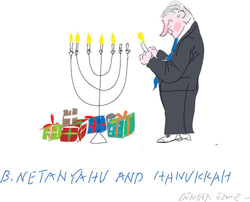 Cartoon: Hanukkah (medium) by gungor tagged israel,israel