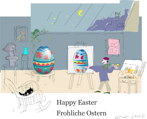 Cartoon: Happy Easter (medium) by gungor tagged greetings