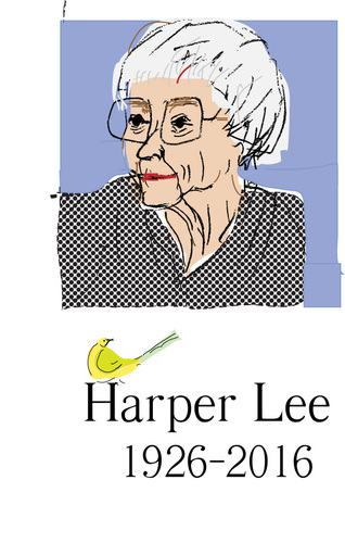 Cartoon: Harper Lee (medium) by gungor tagged united,states