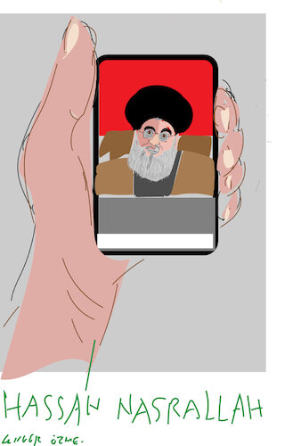 Cartoon: Hassan Nasrallah (medium) by gungor tagged hassan,nasrallah,hassan,nasrallah