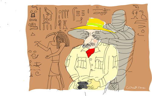 Cartoon: Indiana Jones (medium) by gungor tagged mumy