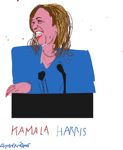 Cartoon: Kamala Harris (medium) by gungor tagged kamaa,is,ready,for,race,kamaa,is,ready,for,race