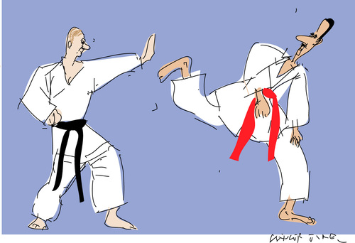 Cartoon: Karate (medium) by gungor tagged syria