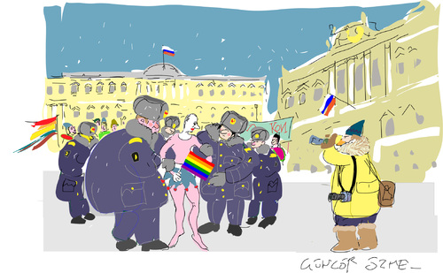 Cartoon: Russian Spring (medium) by gungor tagged russia