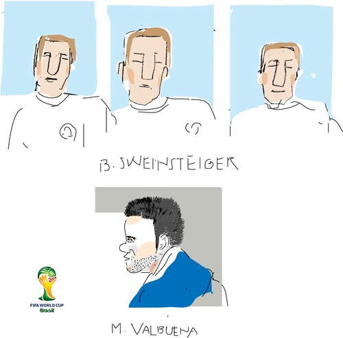 Cartoon: M.Valbuena and B.Sweinsteiger (medium) by gungor tagged brazil2014