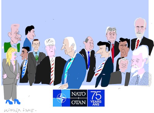 Cartoon: Nato Summit 2024 USA (medium) by gungor tagged nato,anniversary,75,years,nato,anniversary,75,years