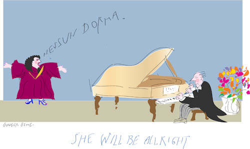 Cartoon: Nessun Dorma (medium) by gungor tagged opera,opera