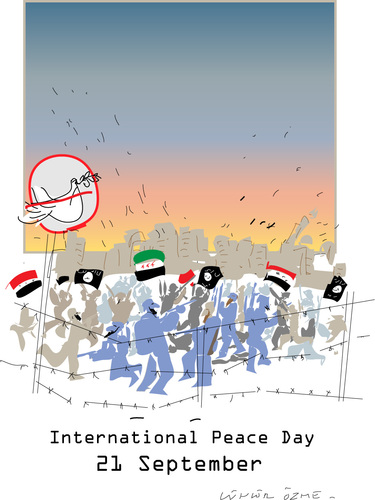 Cartoon: Peace Day 2016 (medium) by gungor tagged east,middle