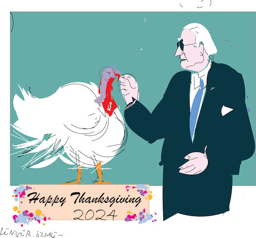 Cartoon: Peach and Blossom (medium) by gungor tagged pardoning,turkey,2024,pardoning,turkey,2024