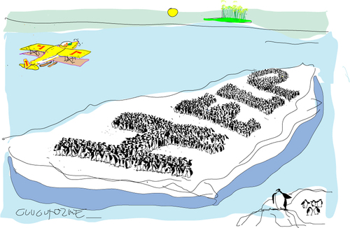 Cartoon: Penguin (medium) by gungor tagged climate,change