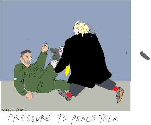 Cartoon: Problem is Crimea (medium) by gungor tagged peace,talk,for,ukraine,peace,talk,for,ukraine