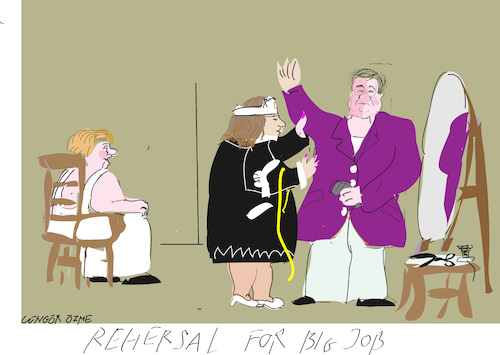 Cartoon: Rehersal (medium) by gungor tagged lachett,lachett
