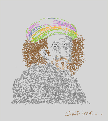 Cartoon: Rembrandt (medium) by gungor tagged art