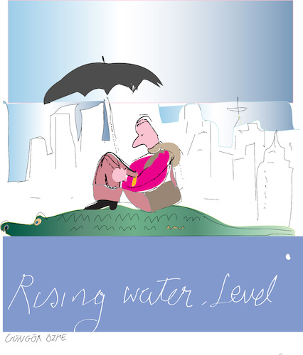 Cartoon: Rising Water level (medium) by gungor tagged rising,sea,levels,rising,sea,levels