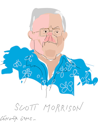 Cartoon: Scott Morrison (medium) by gungor tagged scott,morrison,scott,morrison
