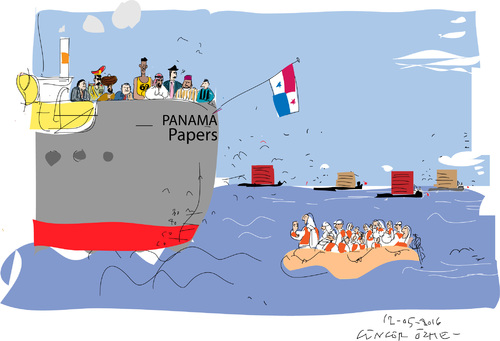 Cartoon: Ship (medium) by gungor tagged panama