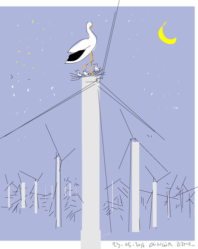 Cartoon: Stork (medium) by gungor tagged bird