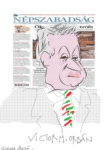 Cartoon: Victor Orban (medium) by gungor tagged hungary