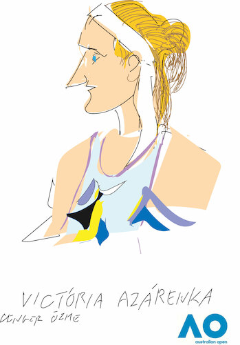 Cartoon: Victoria Azarenka (medium) by gungor tagged tennis,player,tennis,player