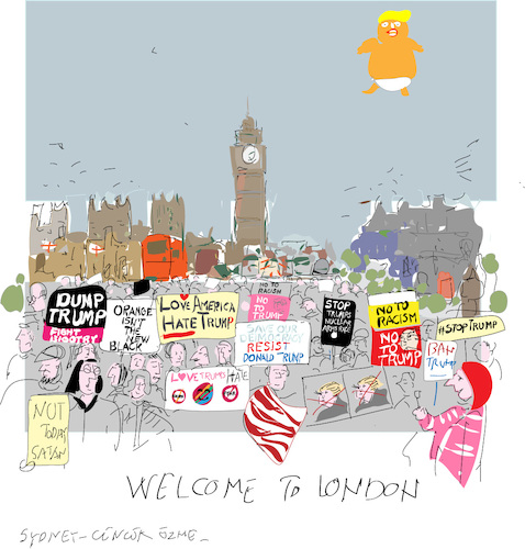 Cartoon: Visit to London 2018 (medium) by gungor tagged uk