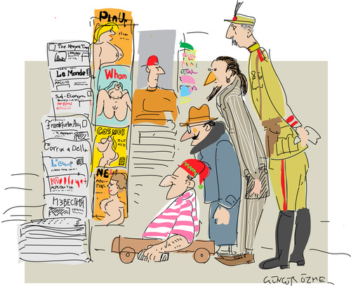 Cartoon: Voyeurs without Frontier (medium) by gungor tagged journalism