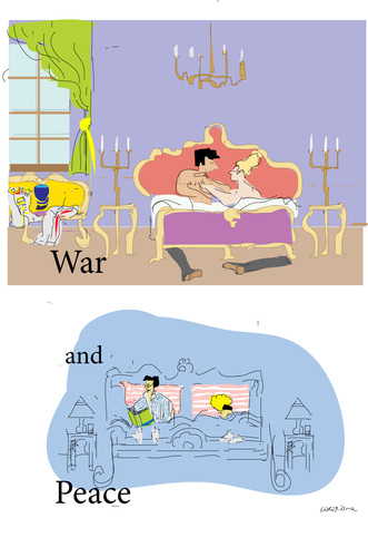 Cartoon: War and Peace-TV (medium) by gungor tagged uk