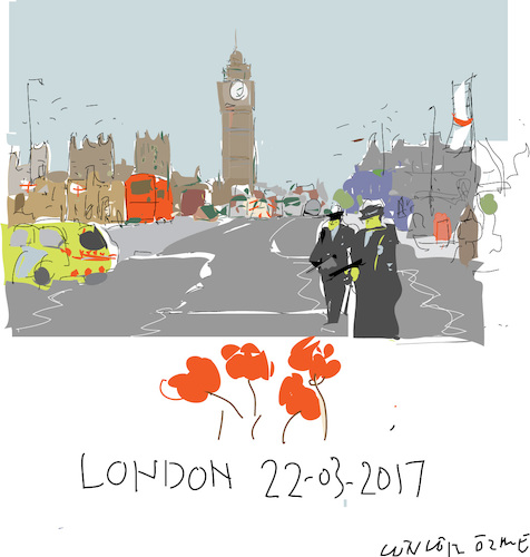 Cartoon: Westminster Bridge (medium) by gungor tagged united,kingdom
