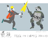 Cartoon: Duel in Hong Kong (small) by gungor tagged hong,kong