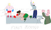 Cartoon: First Round (small) by gungor tagged usa