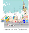 Cartoon: Freedom of the expression (small) by gungor tagged woman