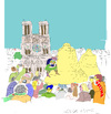Cartoon: Notre Dame (small) by gungor tagged france