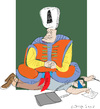 Cartoon: Sultan and Newspaper Man (small) by gungor tagged turkey