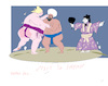 Cartoon: Sumo Wrestling (small) by gungor tagged usa