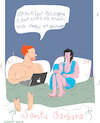 Cartoon: Sunny Santa Barbara (small) by gungor tagged brooklyn,beckham,feud