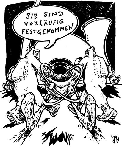 Cartoon: Atomklapse (medium) by JP tagged atomkraft,moratorium,akw,atom,klapse