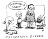 Cartoon: chinesisch stereo (small) by JP tagged china,weiwei,jiabao,jia,airbus,vw