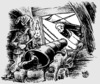 Cartoon: the figurehead (small) by JP tagged osama,bin,laden,al,quaida,terror,galeone,cannon,figurehead,galionsfigur