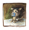 Cartoon: Ohne Titel (small) by Peter Bauer tagged katzen nuckel baby peter bauer