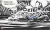 Cartoon: Crocodile tears (small) by Summa summa tagged crocodile,tears,nato,libya,oil,war,krokodilstränen