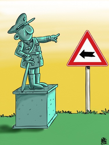 Cartoon: dictator (medium) by gereksiztarama tagged sculpture
